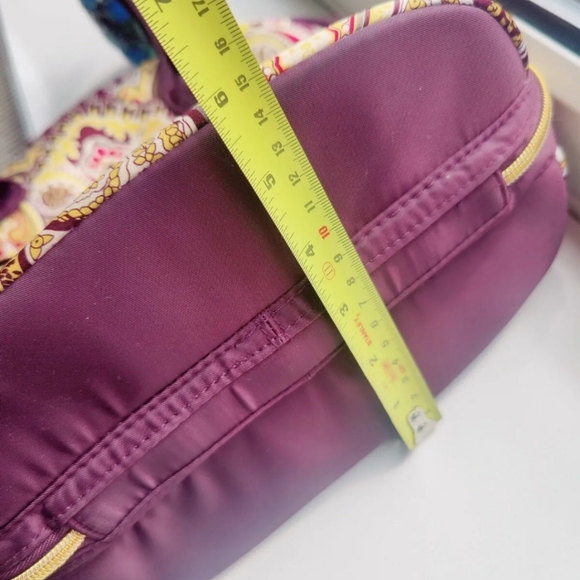 TED BAKER Paisley Print Beauty Vanity Travel Bag Make Up Yellow Purple Large NEW - Picture 12 of 12